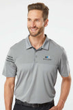 Adidas Heathered 3-Stripes Colorblocked Men's Polo