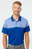 Adidas Heathered 3-Stripes Colorblocked Men's Polo