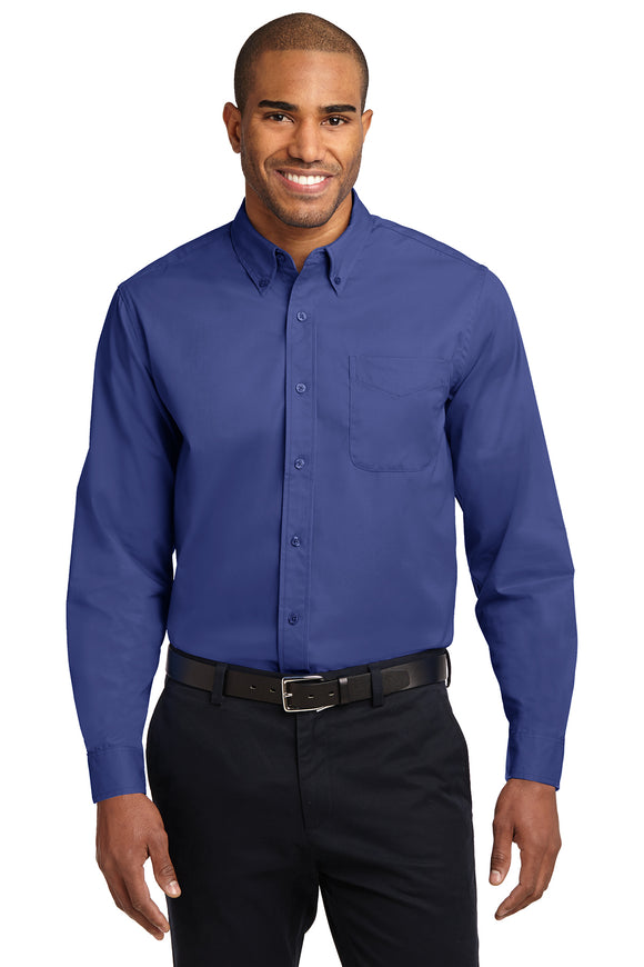 CLEARANCE: Port Authority TALL Long Sleeve Easy Care Shirt (Size: XLT - Royal)